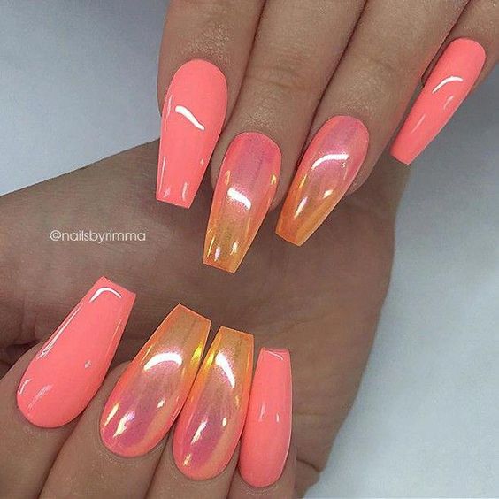 Ombre on Coffin Nails