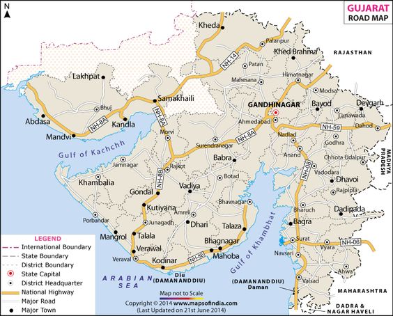 Gujarat Road Network Map