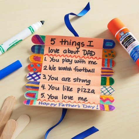 Father\'s Day Craft Stick Roll-Up Card