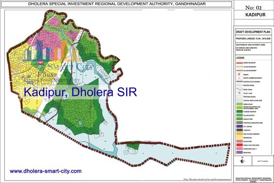 Map of Kadipur, Dholera SIR. #Dholera #DholeraSIR #DholeraSmartCity #Gujarat