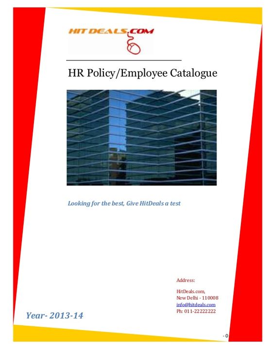 HR Policy Employee Catalogue Looking for the best, Give HitDeals a - hr manual template HR Policy Employee Catalogue Looking for the best, Give HitDeals a - hr manual template
