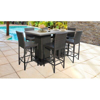 Sol 72 Outdoor Fernando 8 Piece Bar Height Dining Set Patio Wicker Furniture Diy Wicker Patio Furniture Set Diy Outdoor Bar, Outdoor Bar Height Bistro Set Canada