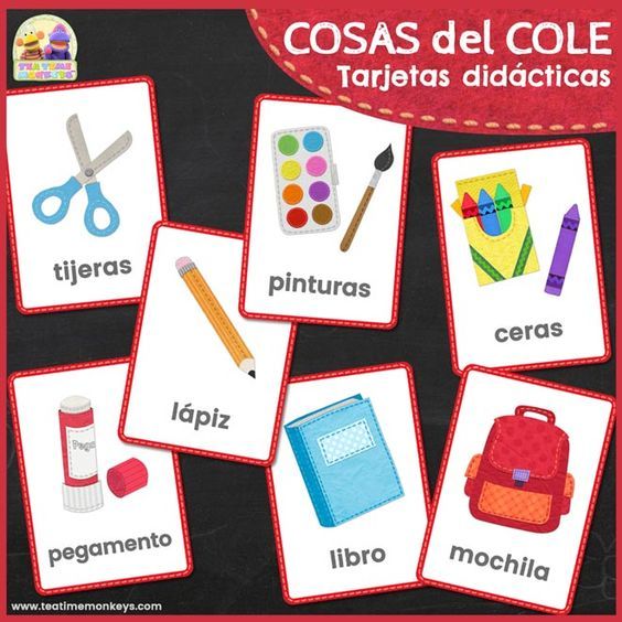Cosas Del Cole Tarjetas Didácticas Tea Time Monkeys Tarjeta Didáctica Material Didactico Para Niños Tarjetas
