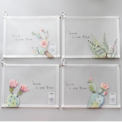 The Cactus Pack Of 4 File Folder Big Plastic Document File Stationer Missmangocathy X Familight Plastic Folders File Folder Stationery