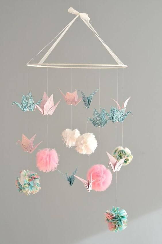 Móviles Montessori Para Tu Bebé Aprende A Hacerlos Baby Diy Origami Diy Moviles Para Niños