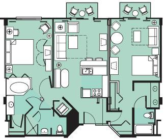 Disney S Beach Club Villas 1 Bedroom Villa Floor Plans And Furnishings Are Subject To Change Beach Club Villas Disney Beach Club Beach Club Villas Disney