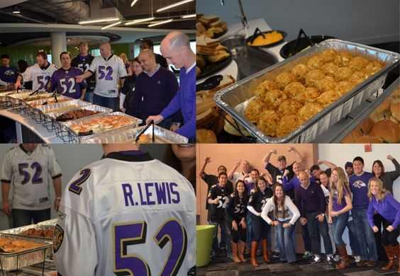 "Crab cakes and football...that\'s what Maryland does!" #DoublePositive East\'s Baltimore themed lunch in honor of the #BaltimoreRavens
