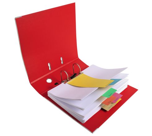 Paquet 100 fiches intercalaires horizontales unies perforees forever 105x240mm