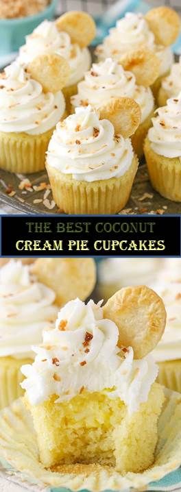 945 Reviews The Best Recipe Delicious Family Coconut Cream Pie Cupcakes Tasty And Hea Coconut Cream Cupcakes Coconut Cream Pie Cupcake Recipes