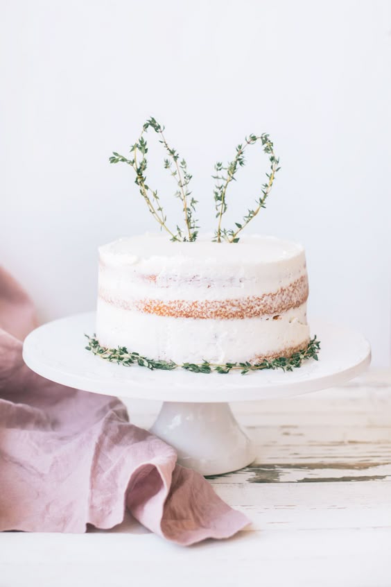 Easy Easter DIY: Thyme Bunny Ear Cake Topper | The Blondielocks | Life + Style