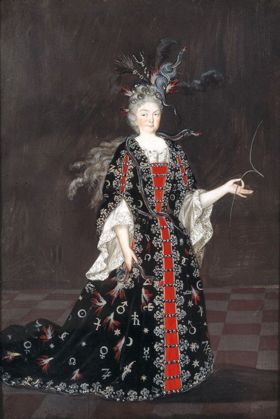Franziska Sibylla of Saxe-Lauenburg (1675-1733) Margravine of Baden-Baden in fancy dress costume as a magician, 1705