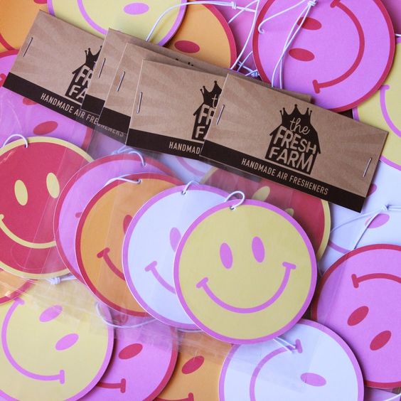 Smiley Face Car Air Freshener Rear View Mirror Hanging Car | Etsy