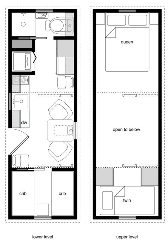 40 foot long tiny house design for a family complete with two ... 40 foot long tiny house design for a family complete with two ...
