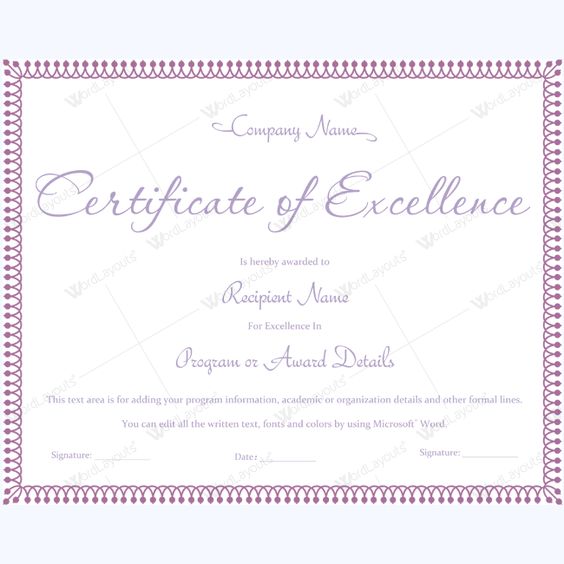 16 best Certificate of Excellence templates images on Pinterest - certificate of excellence template word 16 best Certificate of Excellence templates images on Pinterest - certificate of excellence template word