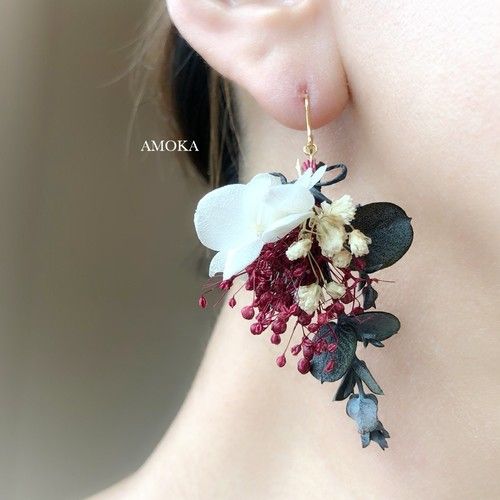 Springふわふわピアス イヤリング ピアス 人気 花 ピアス フラワージュエリー Springふわふわピアス イヤリング ピアス 人気 花 ピアス フラワージュエリー