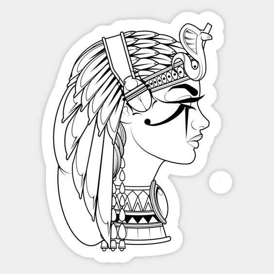 Cleopatra bust. -- Choose from our vast selection of stickers to match with your favorite design to make the perfect customized sticker/decal. Perfect to put on water bottles, laptops, hard hats, and car windows. Everything from favorite TV show stickers to funny stickers. For men, women, boys, and girls.