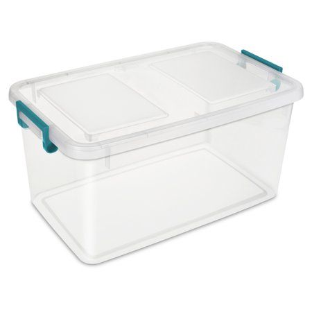 Modular Latch Box 51 Qt Plastic Storage Containers Case Of 6 Teal Sachet Modular Latch Box 51 Qt Plastic Storage Containers Case Of 6 Teal Sachet