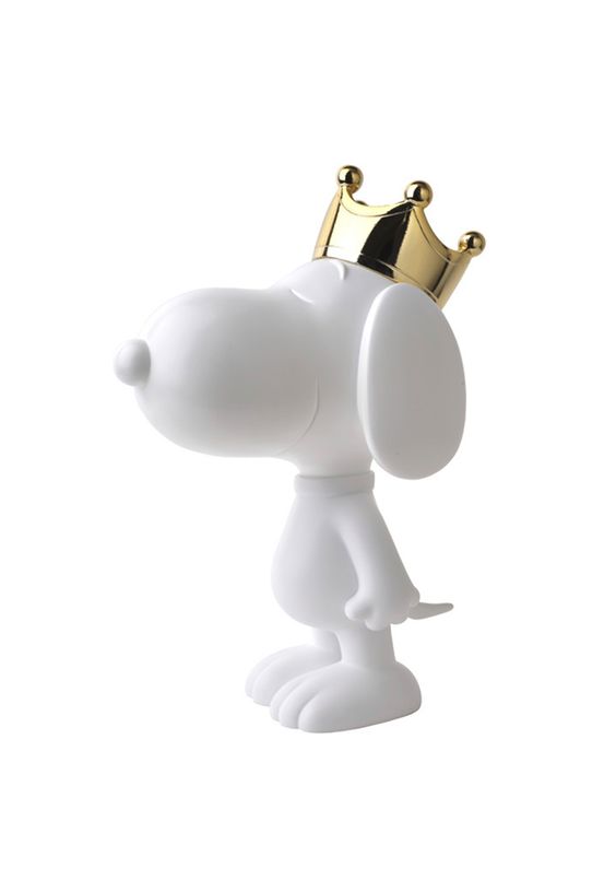 Snoopy Couronne Blanc Mat & Or - Leblon Delienne