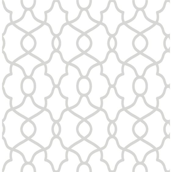 Traditional meets modern with this lovely trellis design. Its stylish silver and white color palette has a clean and classic feel. Silver Clearly Cool Peel and Stick Wallpaper contain 1 piece on 1 sheet