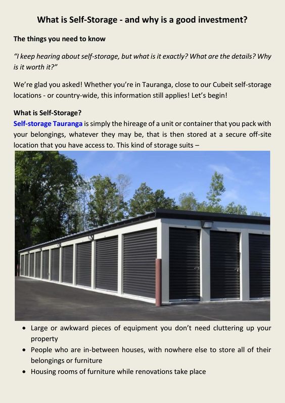Rent Self Storage Units in Tauranga