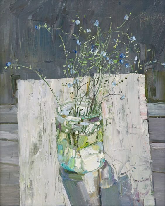 Veronica Lobareva "at noon on a bench" 40 x32 cm, cardboard, butter 2013