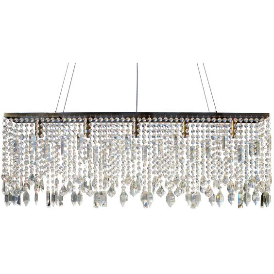 Rectangle Linear Crystal Chandelier Rectangle Linear Crystal Chandelier
