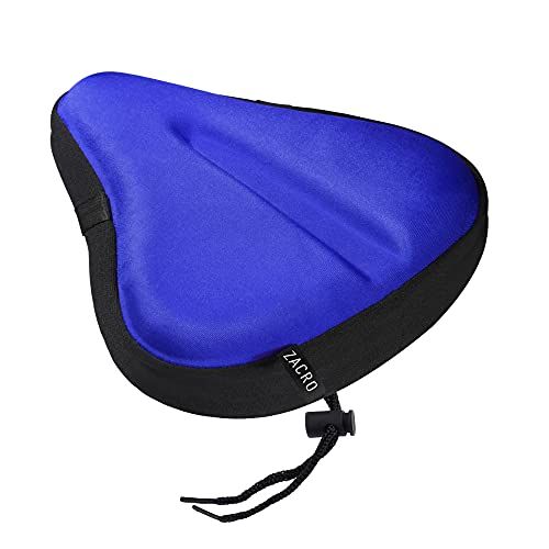 Zacro Blue Exercise Bike Seat Big Size Soft Wide Gel Bicycle Cushion For Saddle Comfortable Cover Fits Cruiser And Stationary Bikes Indoor Cyc Comfort - Best Gel Seat For Exercise Bike Zacro Blue Exercise Bike Seat Big Size Soft Wide Gel Bicycle Cushion For Saddle Comfortable Cover Fits Cruiser And Stationary Bikes Indoor Cyc Comfort - Best Gel Seat For Exercise Bike