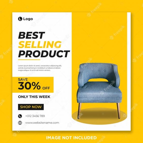 Premium Vector | Furniture social media banner template