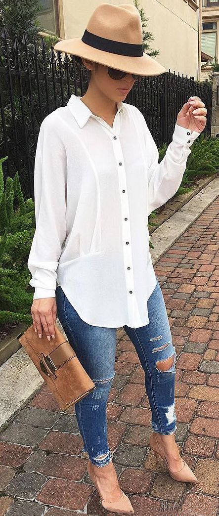 Outfits with white blouses in 2020 | Fashion, Clothes, Cute La blusa blanca, versátil y elegante; 40 modelos y estilos