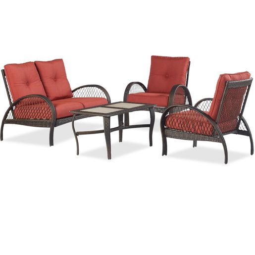 Bali 4 Piece Conversation Set Outdoor Furniture Living Supplies Outdoor Furniture Living, Orchard Outdoor Furniture