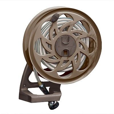 Suncast 125 Foot Capacity Wall Mounted Side Tracker Garden Hose