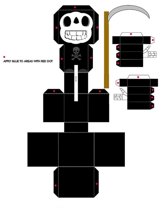 Halloween Reaper paper toy by dwest42 on deviantART