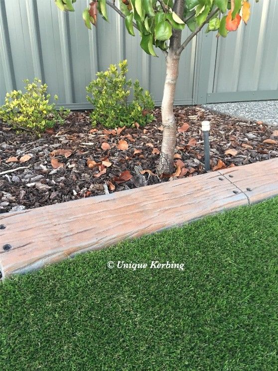 Unique Rustic Wood Garden Edging Kerbing Near Perth Wa Concrete Unique Rustic Wood Garden Edging, Lawn Wood Gardens