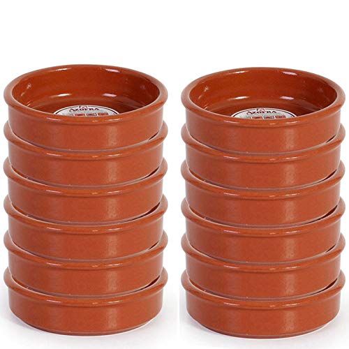 Pack De 12 Cazuelas Redondas De Barro Diámetro Exterior 11 3 Cm Diámetro Interior 9 7 Cm Apta Para Vitro Y Horno A En 2021 Barra Sopletes De Cocina Cazuela
