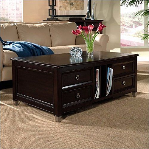 Magnussen Darien Wood Lift Top Cocktail Table Traditional Coffee Table Coffee Table With Casters Coffee Table With Storage