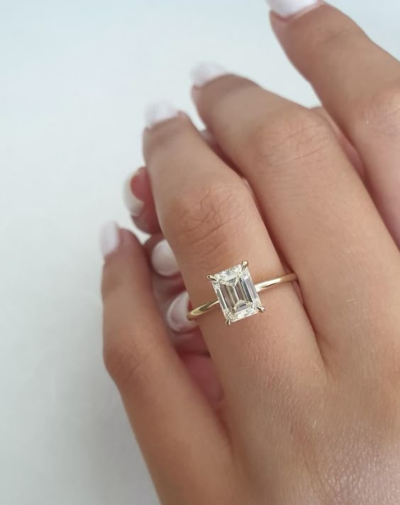 Diamond Engagement Ring 1.20 Carat Diamond Ring Emerald Cut - Etsy