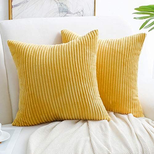 PiccoCasa 2 Pack Corduroy Throw Pillow Cover, Decorative Bodeguita Casamance | Stylish pillows, Decorative cushions