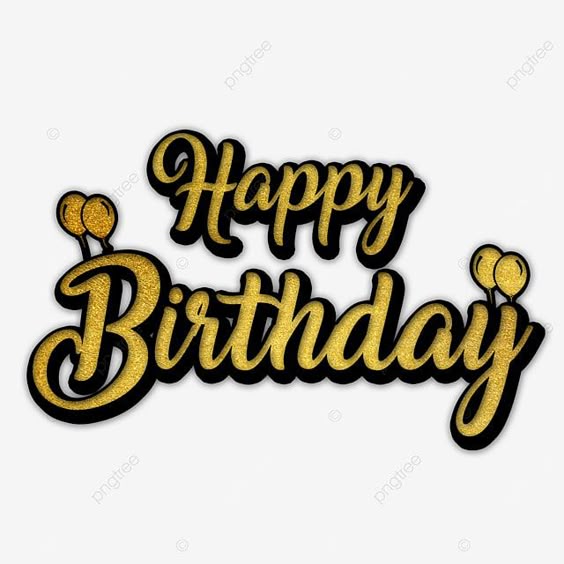 Happy Birthday Free PNG Picture, Happy Birthday Free Png, Gold, Golden, Gold Vector PNG Image For Free Download
