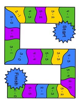 Addition And Subtraction Board Games Addition And Subtraction Board Games