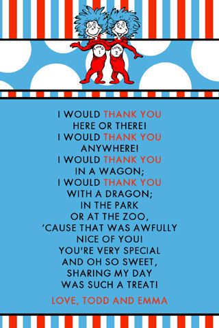 Dr Seuss Thank You! my students and teaching buddies would love - thank you notes for teachers Dr Seuss Thank You! my students and teaching buddies would love - thank you notes for teachers