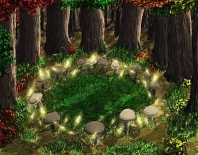 According to Irish legend, Fairy Rings are the location of gateways into the fairy kingdom. The physical appearance of a circle of mushrooms or flowers are commonly found throughout the Emerald Isle. Folklore states that a fairy ring appears where a Leprechaun, fairy, or any other sprightly mystical creature exists and they will often be found laughing and dancing in the twilight.
