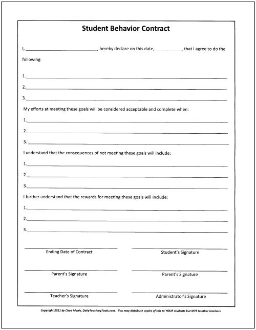 Behavior Management Changing Your Childu0027s Behavior for the Better - behavior contract Behavior Management Changing Your Childu0027s Behavior for the Better - behavior contract