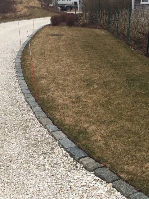 Pin By Erin Divello On Backyard Driveway Edging Driveway Landscaping Gravel Patio