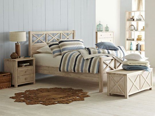 Nylah Coastal Brown Raffia Rattan Bed Rattan Bed Universal Furniture Coastal Bed