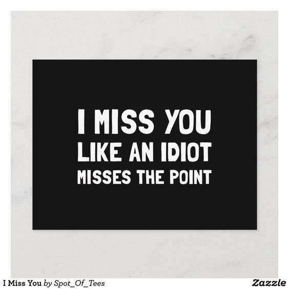 I Miss You Postcard