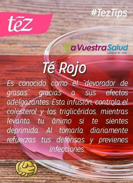 Rojo beneficios te infusion