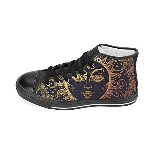 INTERESTPRINT Womens Running Shoes Skull and Flowers Pattern Print on Outdoor Sneakers