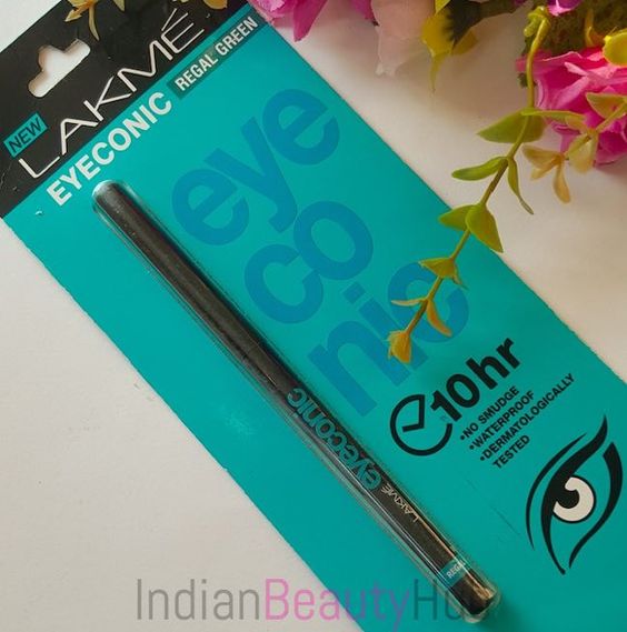 New Lakme Eyeconic Kajal Regal Green Review, Swatches - IBH