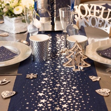 Chemin De Table Marine Et Or