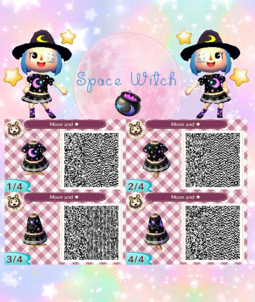 Space Witch Dress Moon Halloween Animal Crossing Qr Qr Codes